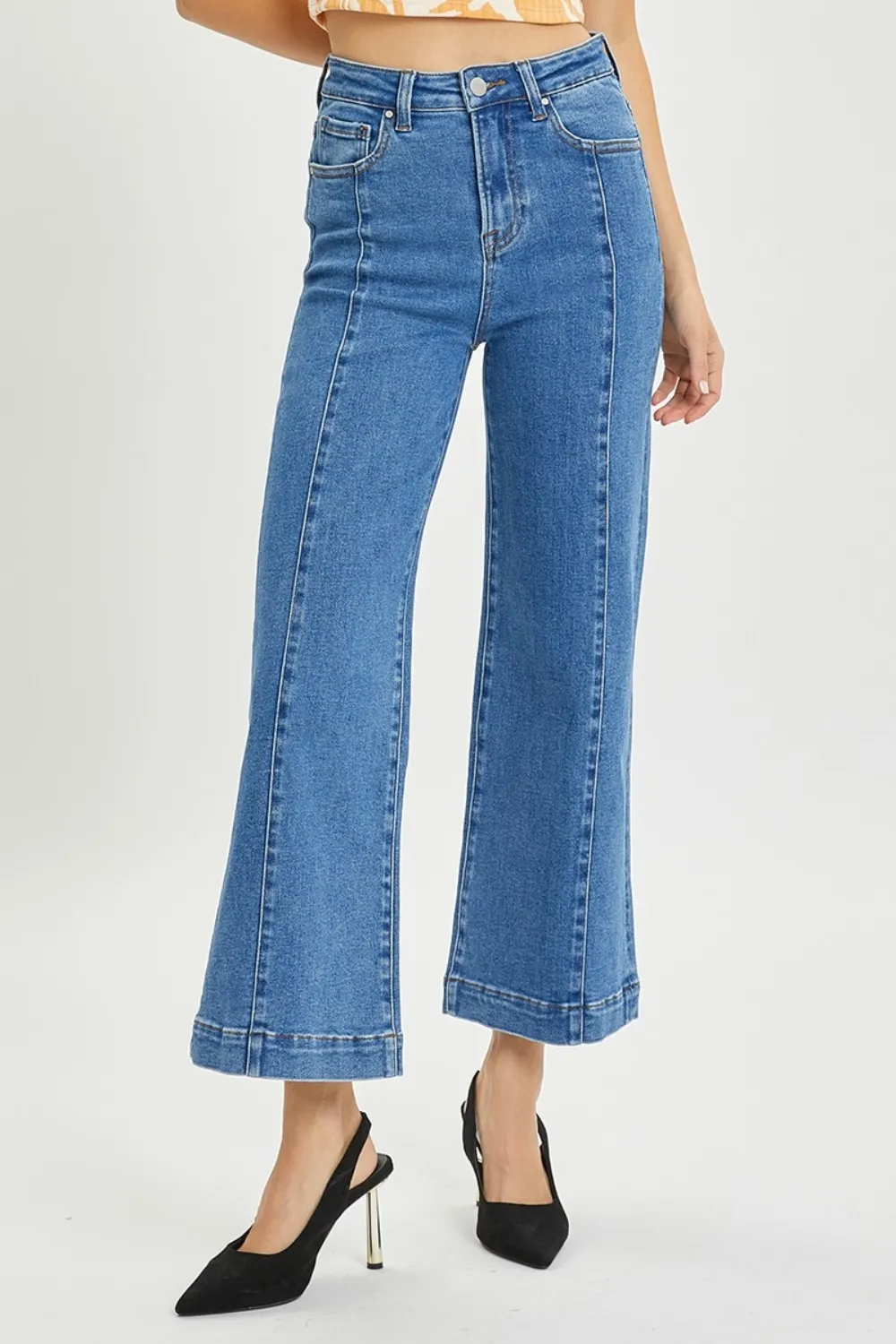 Full Size High Rise Wide Leg Jeans, image 2