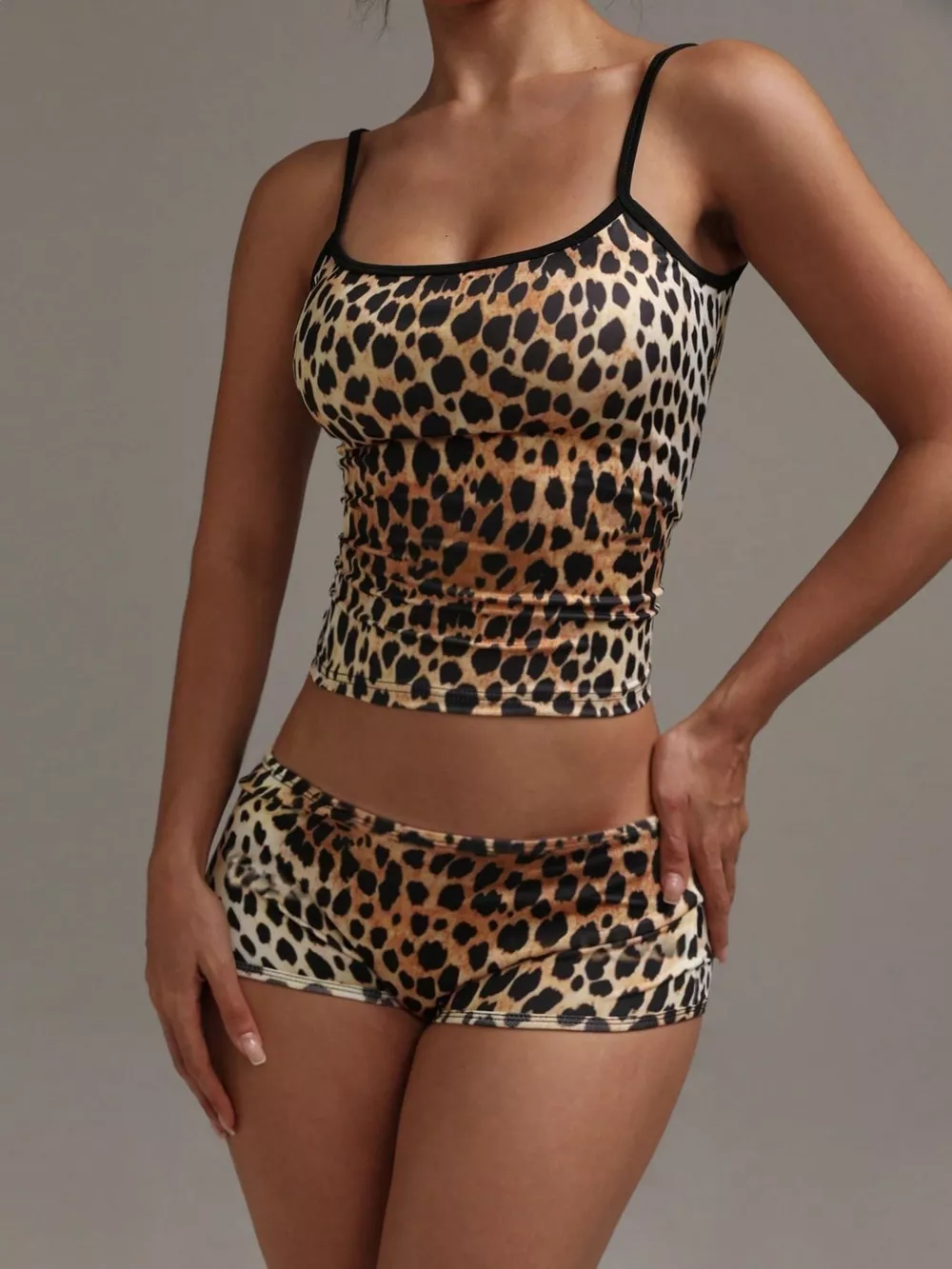 Leopard Print Cami ad Shorts Set