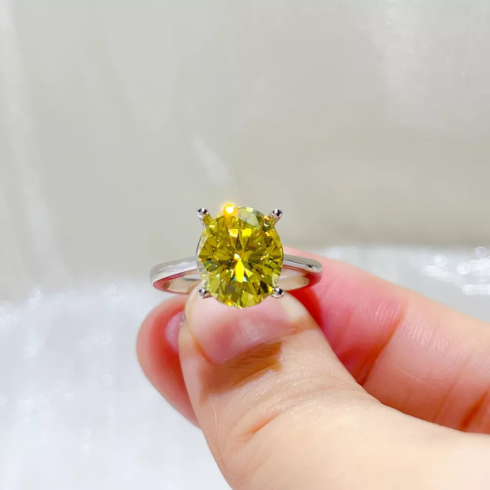 5 Carat 925 Sterling Silver Moissanite Ring, image 2