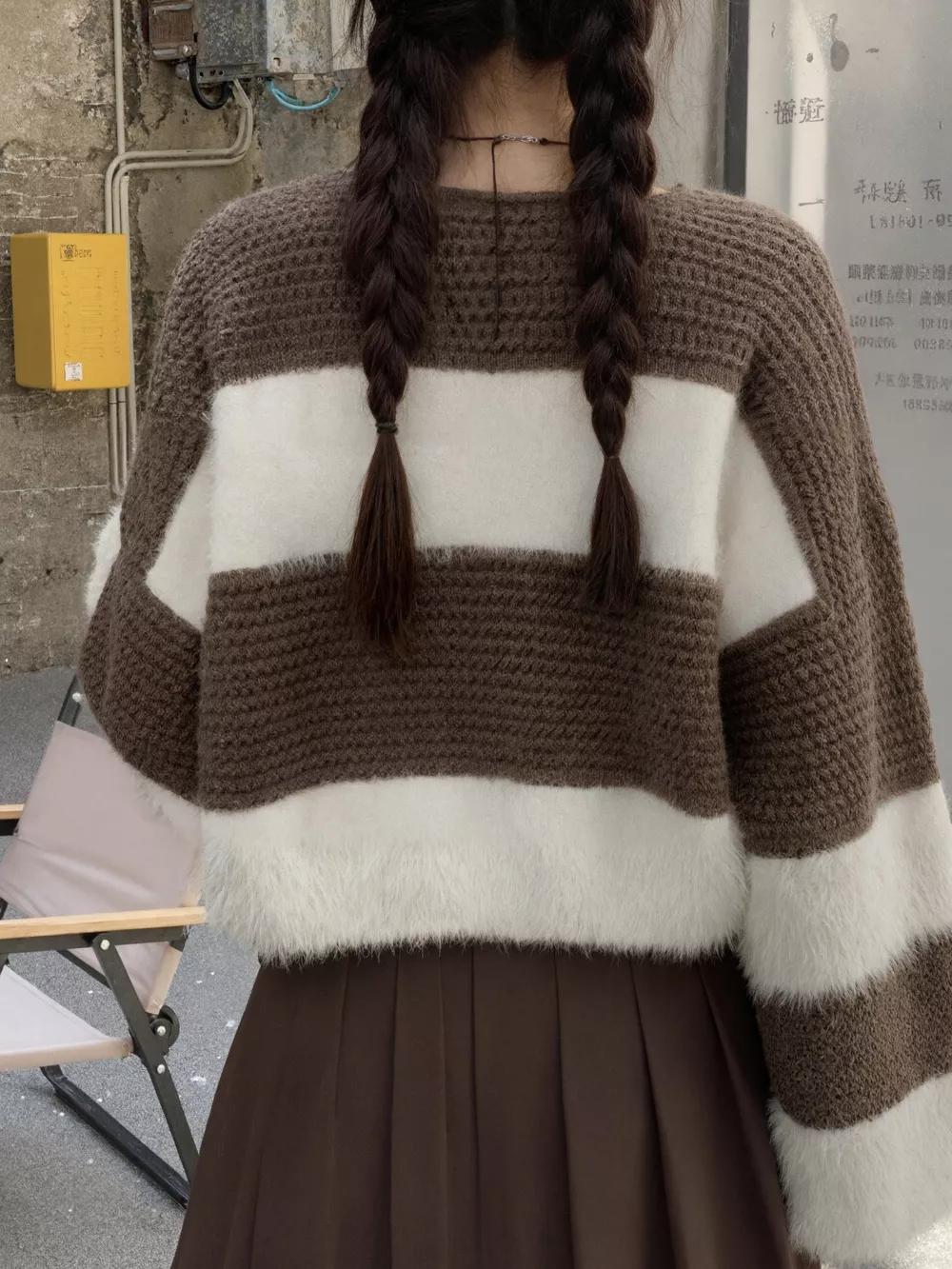 Color Block Dropped Shoulder Sweater, image 4