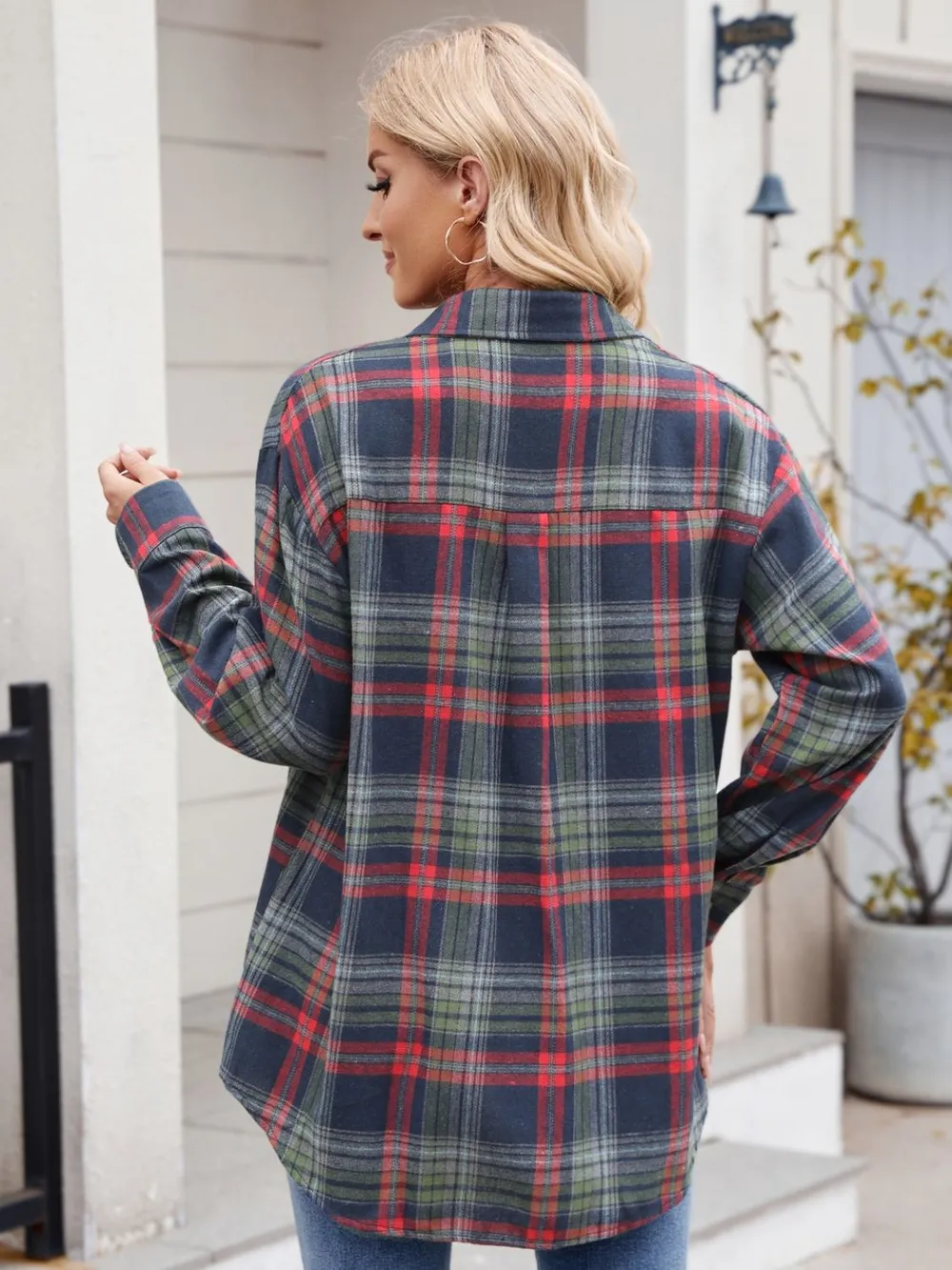 Plaid Button Up Long Sleeve Shirt, image 13