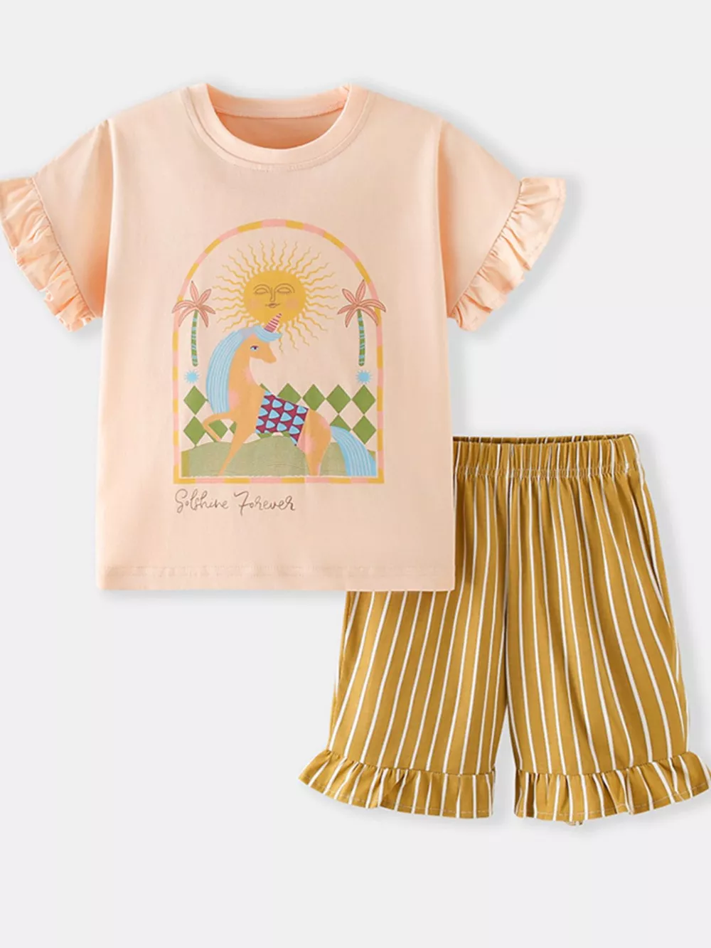 Children's Graphic Short Sleeve Tee and Shorts Set, image 2