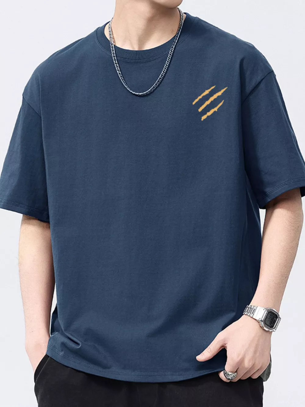 Men's Full Size Round Neck Short Sleeve T-Shirt Plus Size, image 6