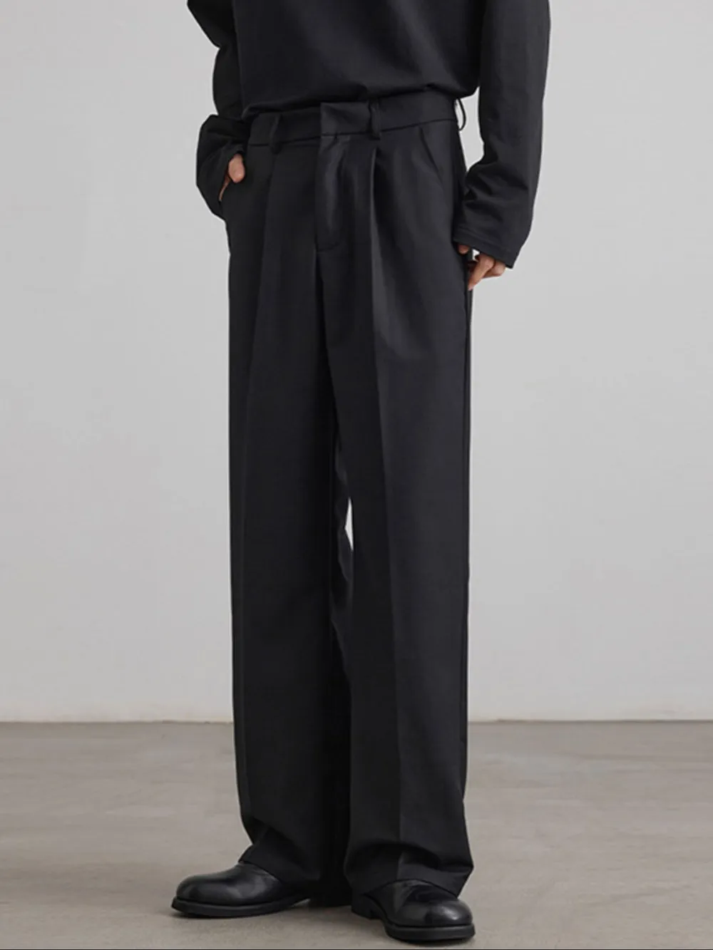 Men's Wide Leg Pleated Flowy Drape Pants