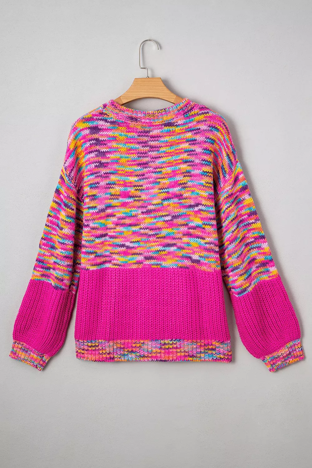 Colorful Knit Crew Neck Sweater, image 4