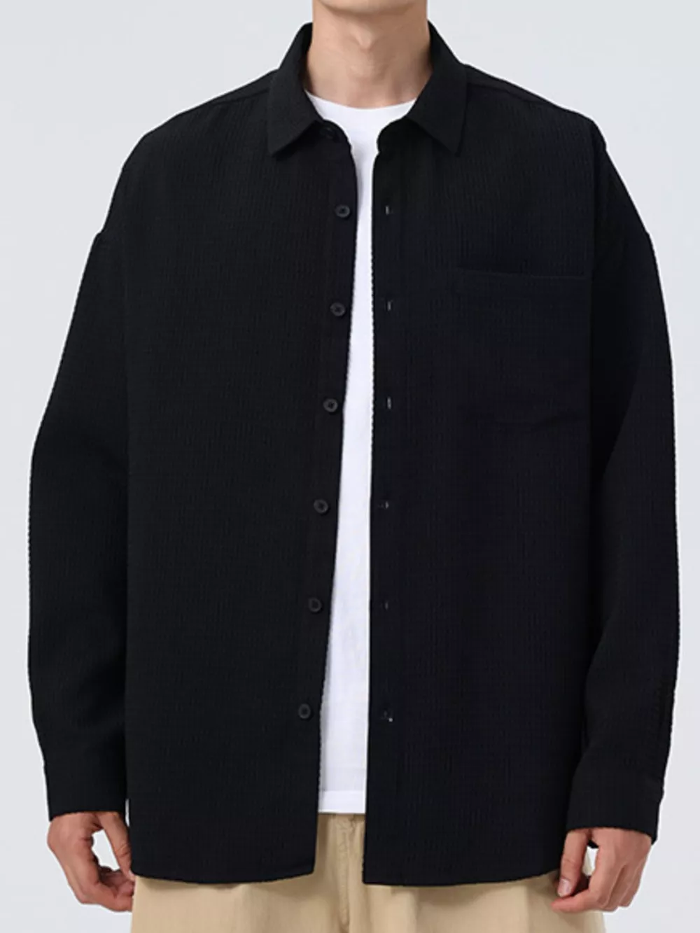 Men's Plus Size Button Up Casual Shirt