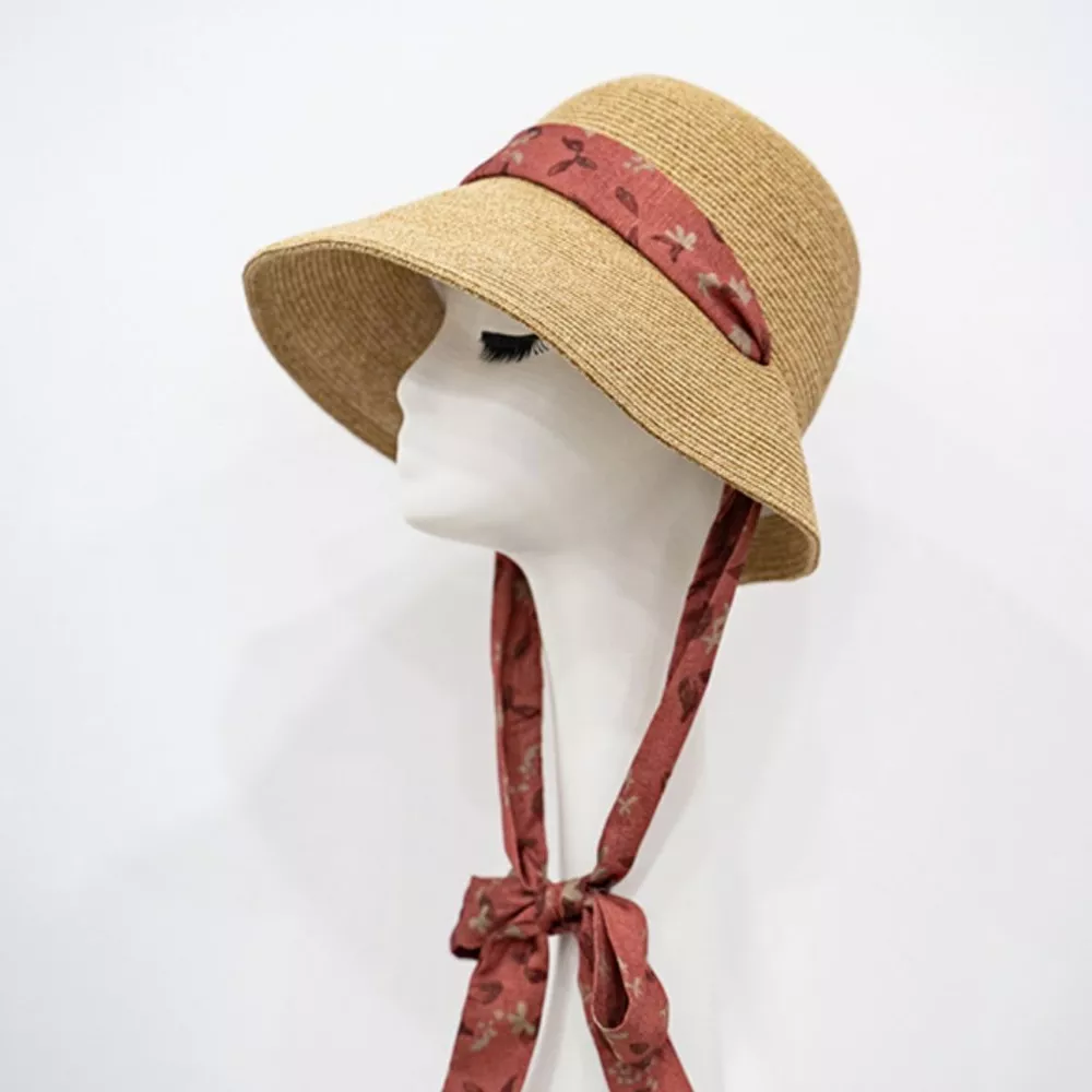 Floral Ribbon Straw Sun Hat