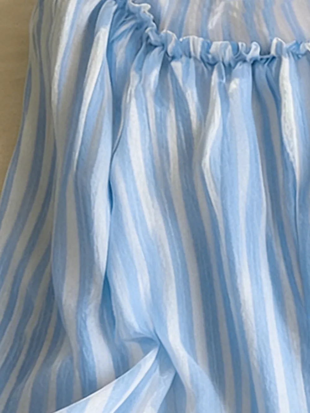 Striped Flounce Sleeve Blouse, image 2