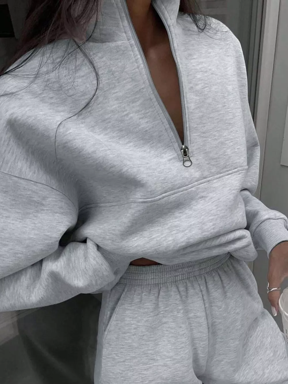 Half Zip Sweatshirt and Pants Set, image 5