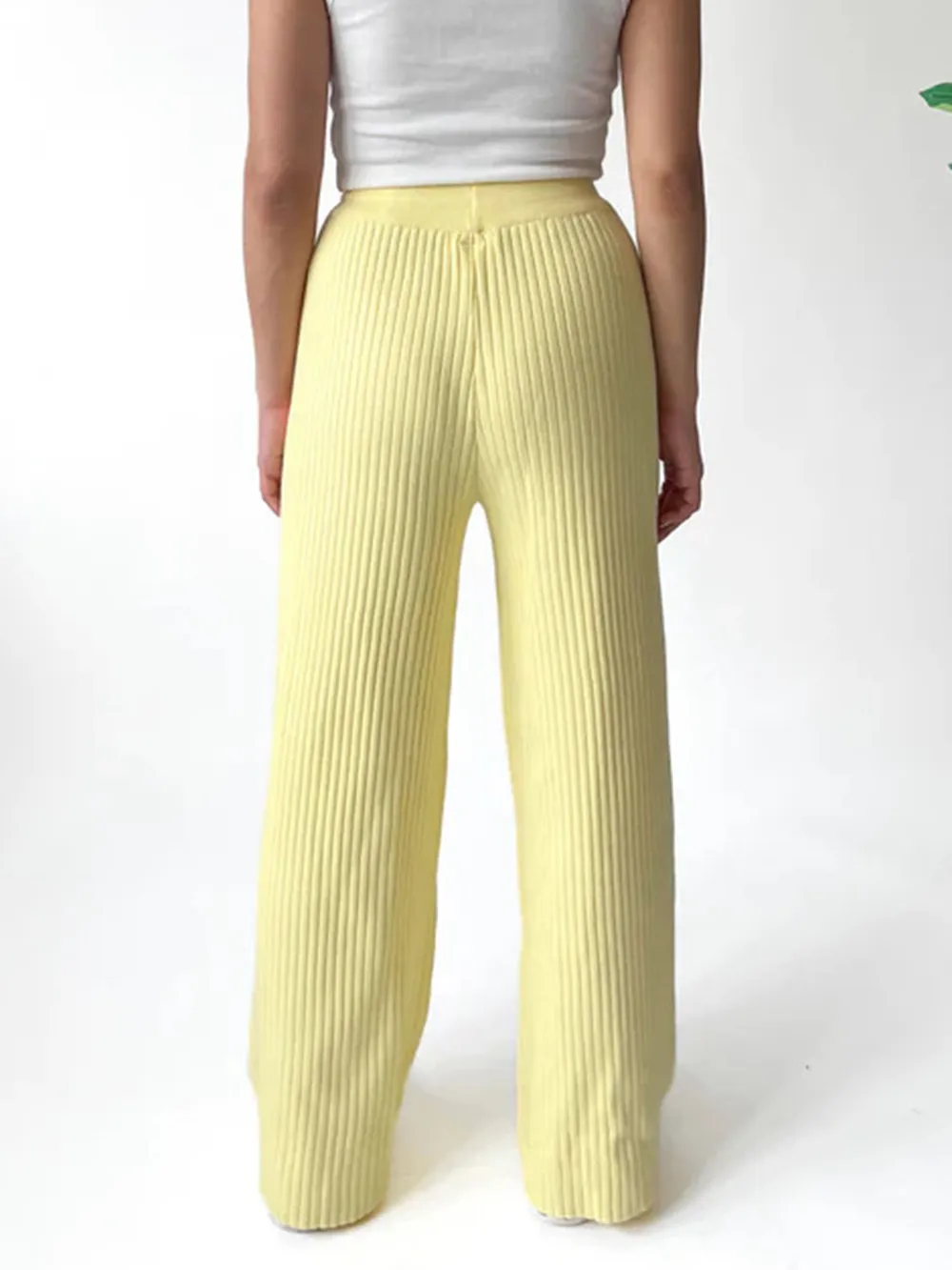 Ribbed Wide Leg Sweater Pants, image 17