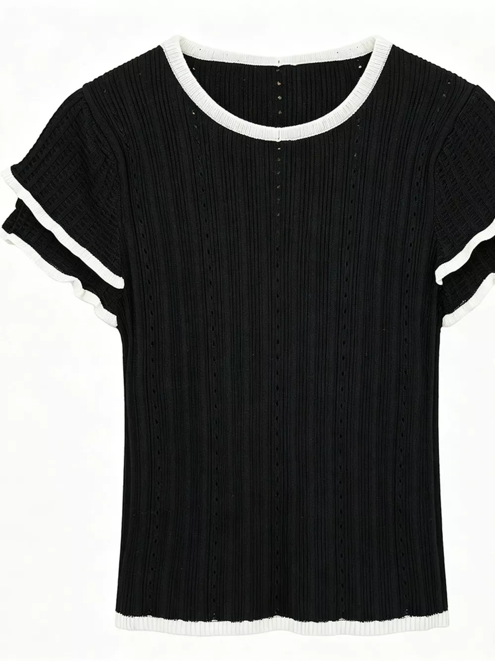 Peter Pan Collar Short Sleeve T-Shirt, image 10