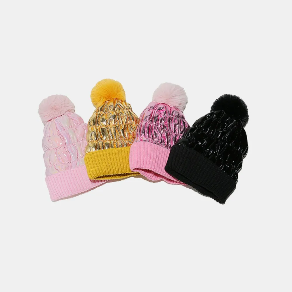 Thermal Knit Hat with Pompom, image 13