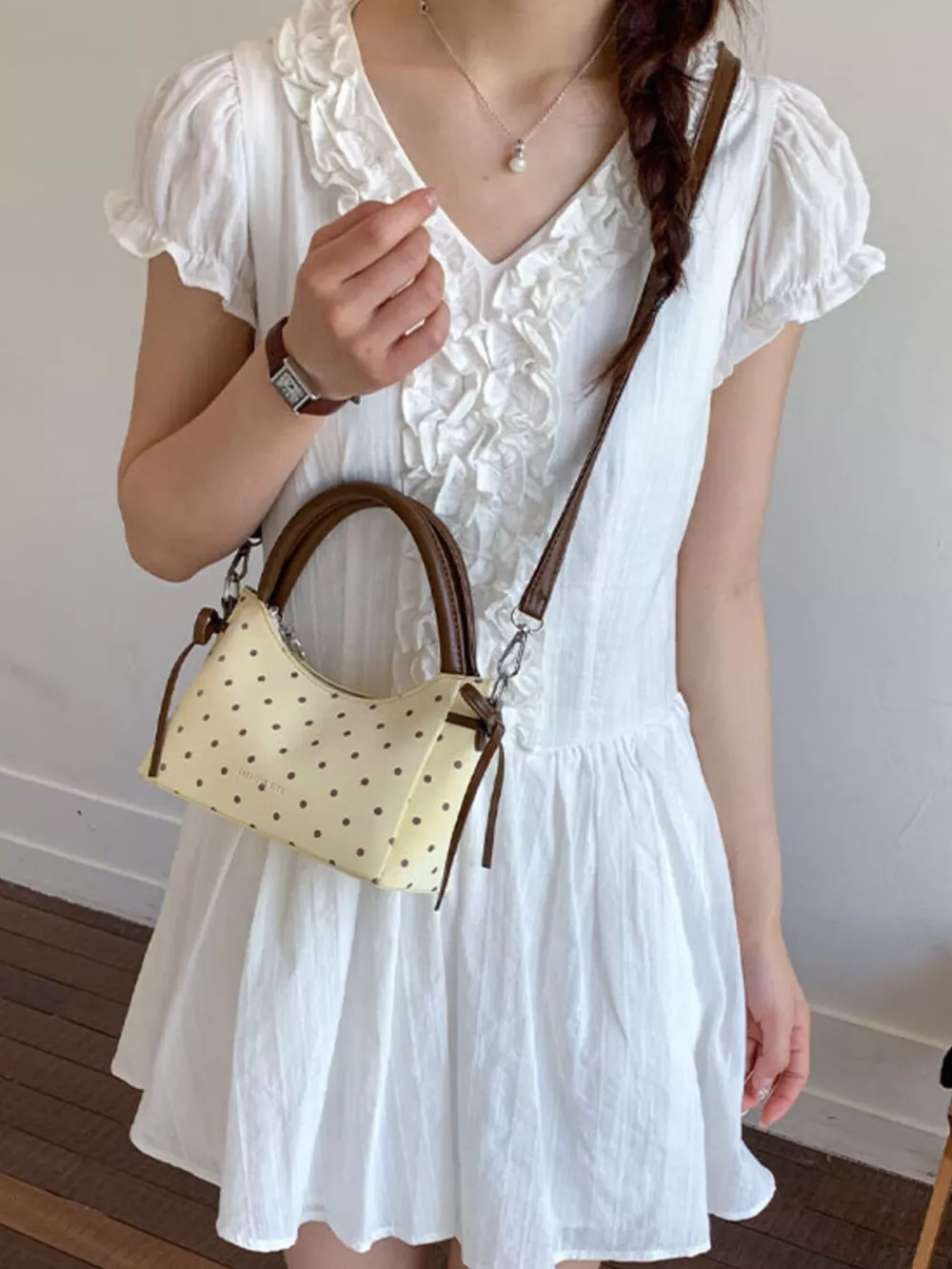 Polka Dot Mini Crossbody Bag, image 9