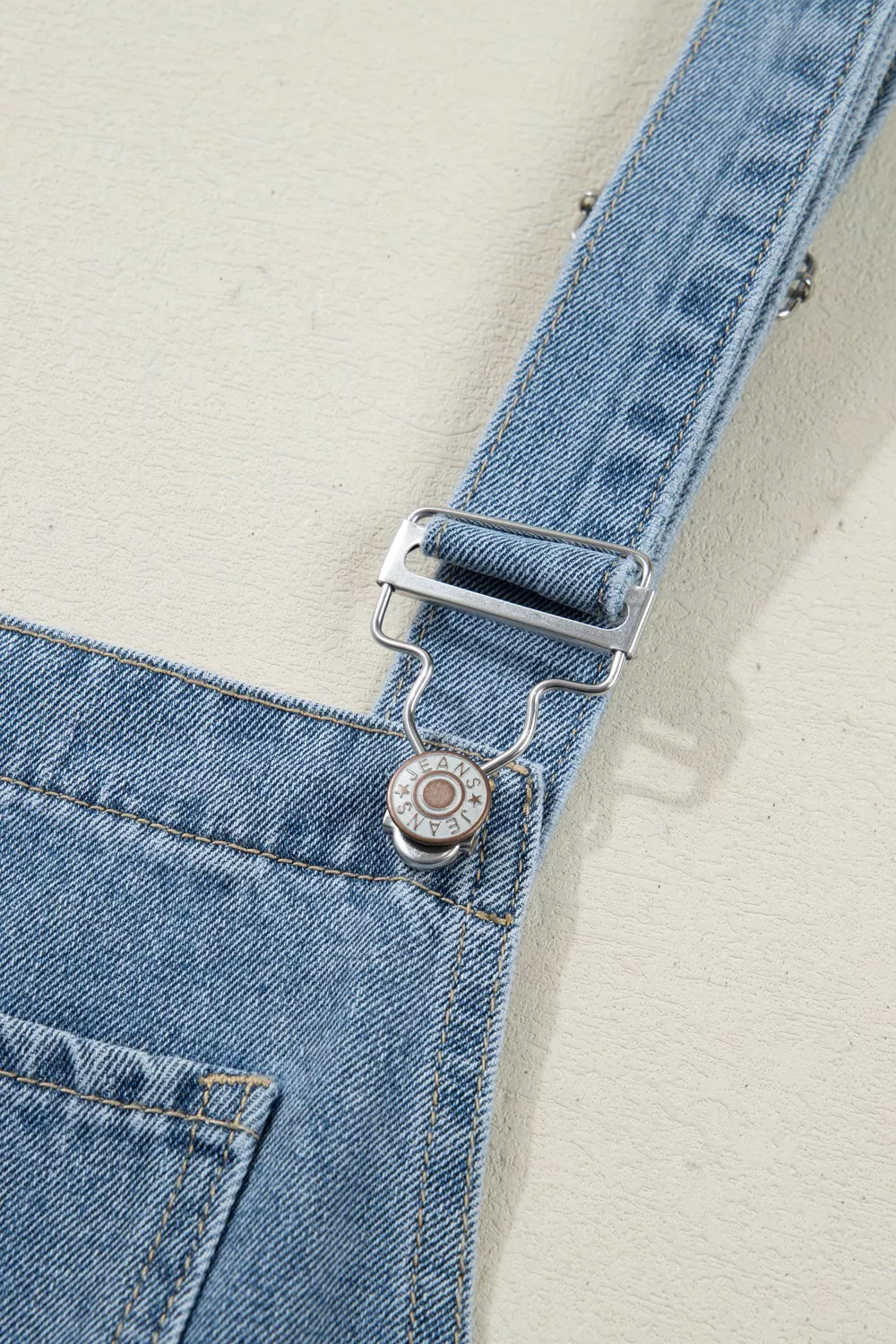Pleated Wide Leg Retro Pocketed Denim Jumpsuit, image 13