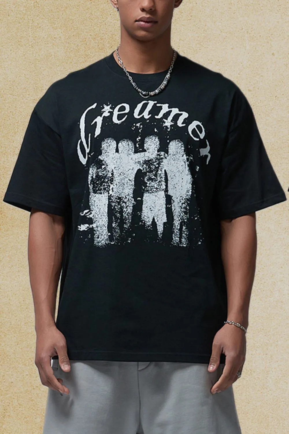 Men's Graphic Round Neck Half Sleeve T-Shirt, image 4