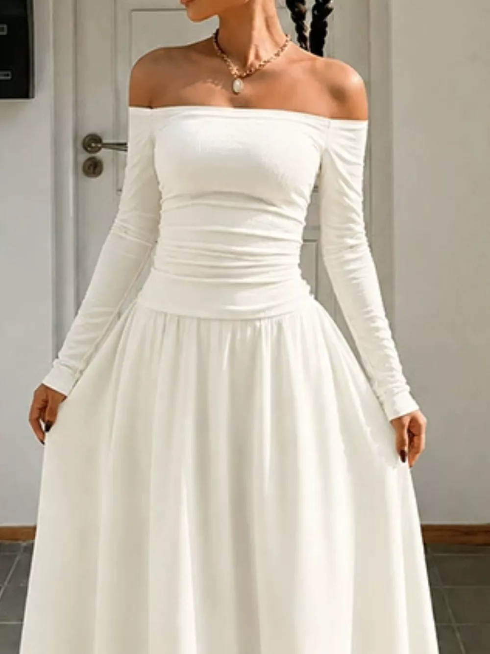 Off-the-Shoulder Maxi Dress, image 9