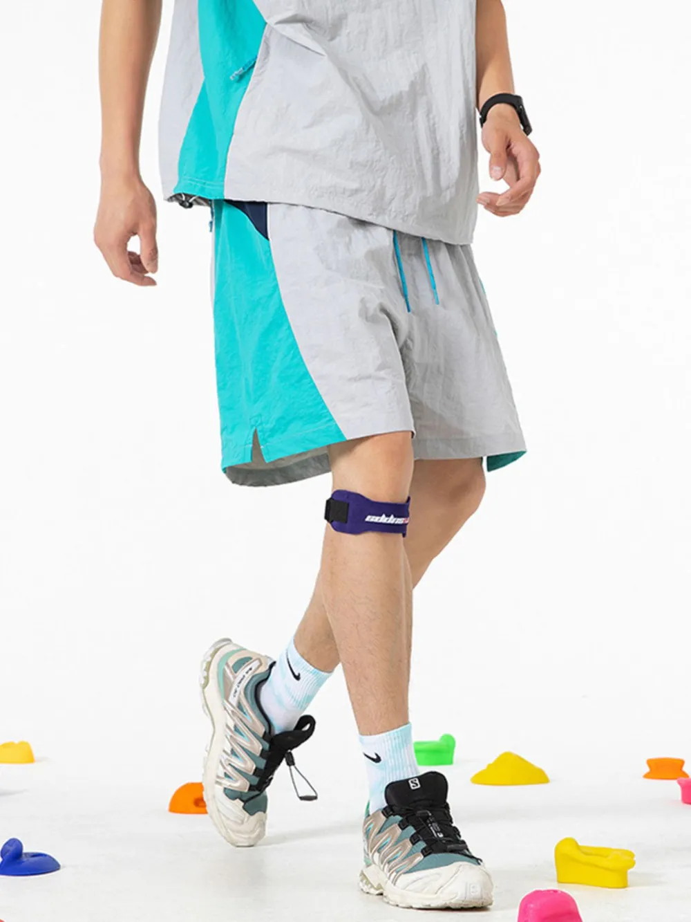Men's Drawstring Color Block Shorts, image 3