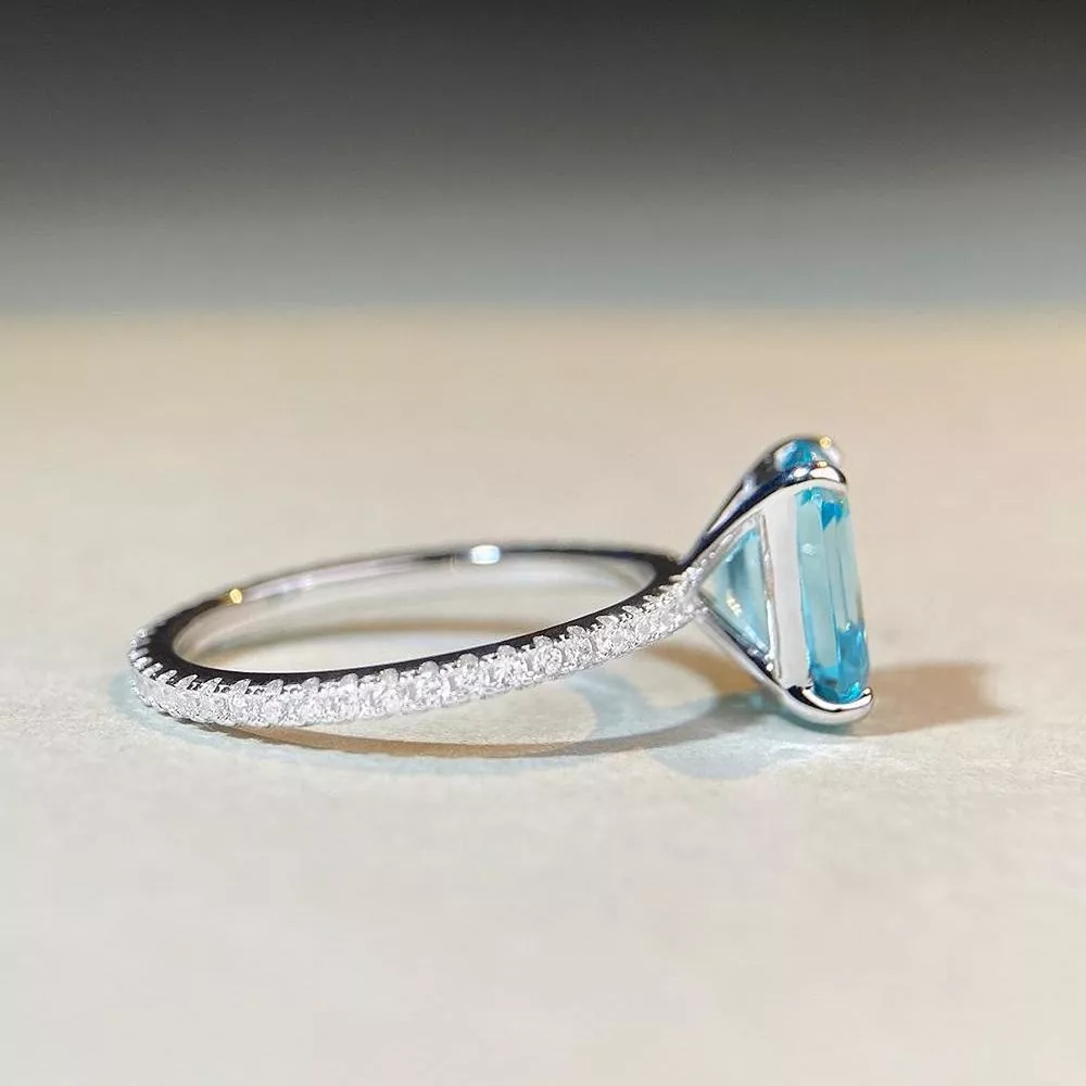 925 Sterling Silver Rectangle Ring, image 7