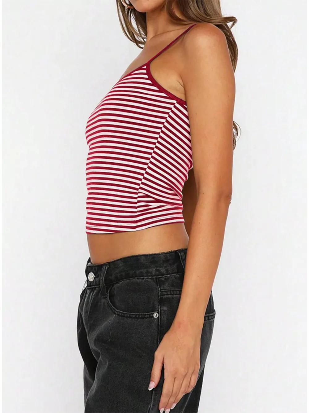 Striped Scoop Neck Cami, image 8