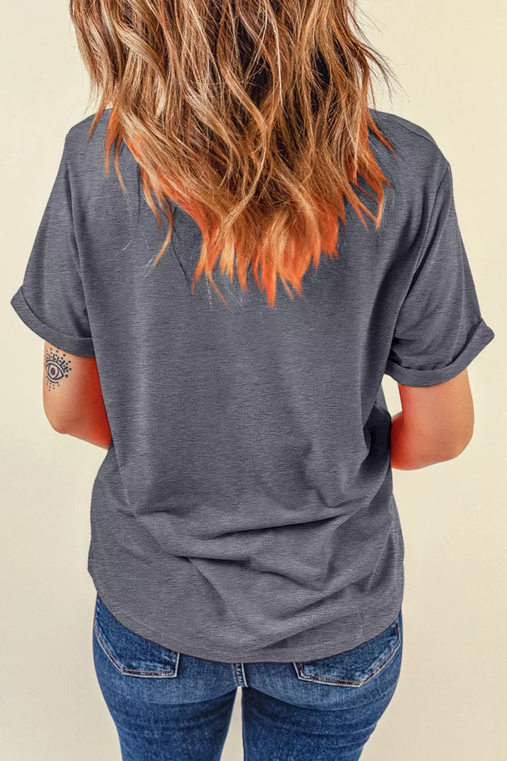 Graphic Round Neck Short Sleeve T-Shirt, image 3