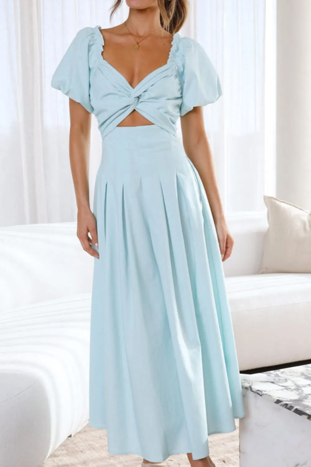 Sweetheart Neck Puff Sleeve Dress, image 13