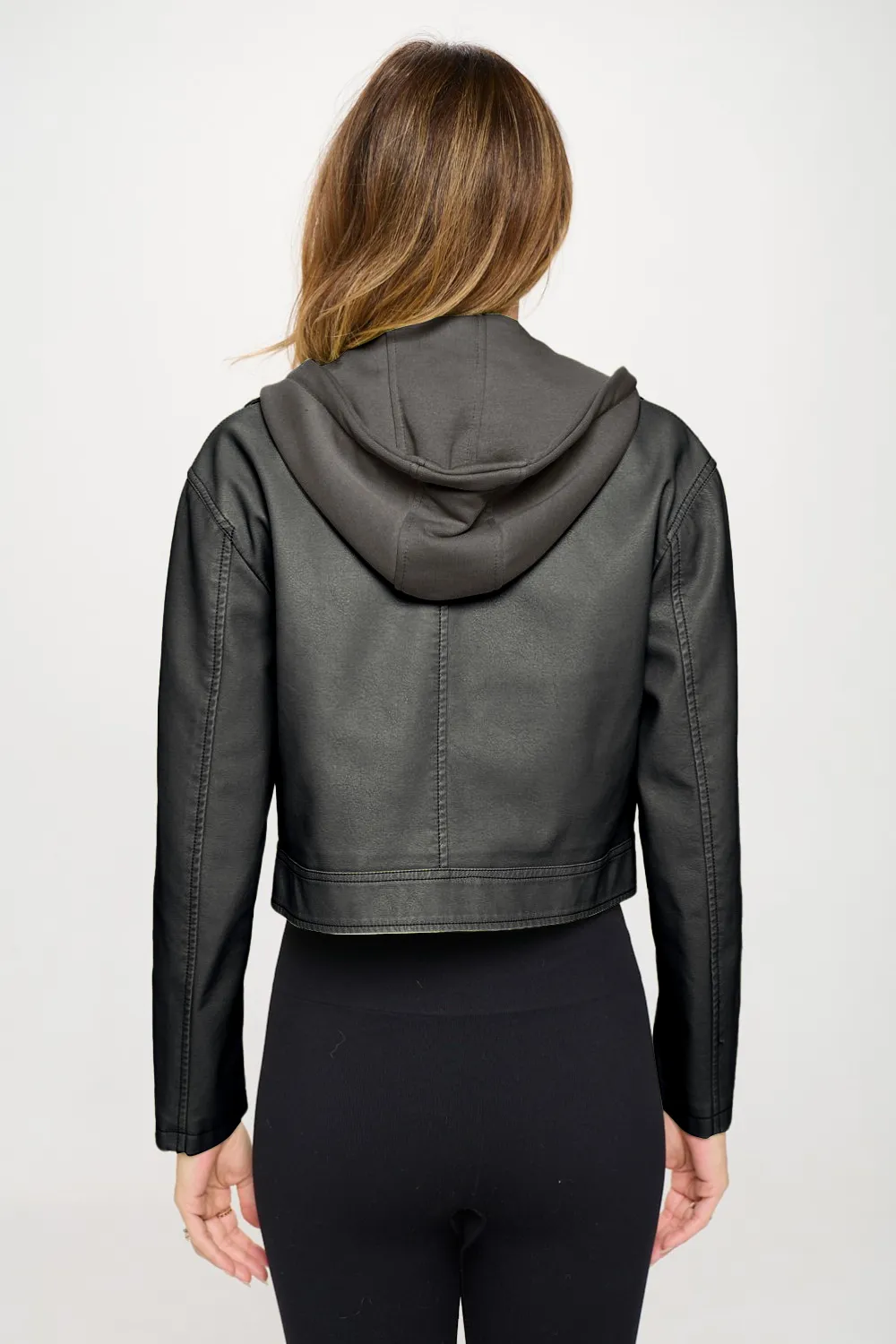 Snap Down Cropped Hooded Jacket, image 2