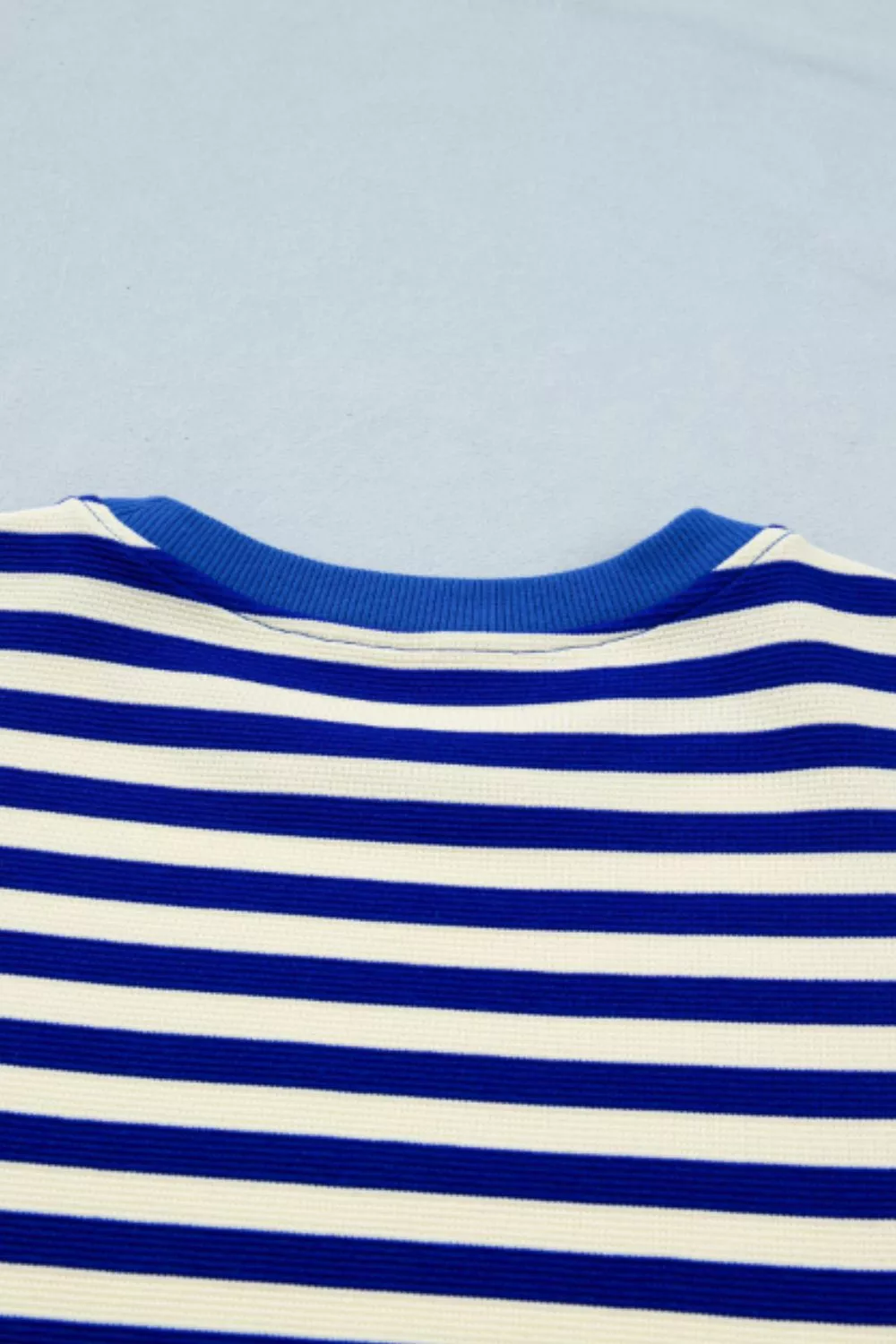 Striped Ruffle Sleeve Top and Shorts Set, image 8