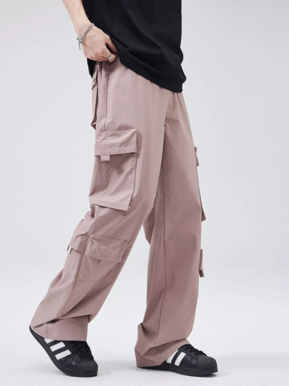 Men's Full Size Wide Leg Cargo Pants Plus Size, image 6