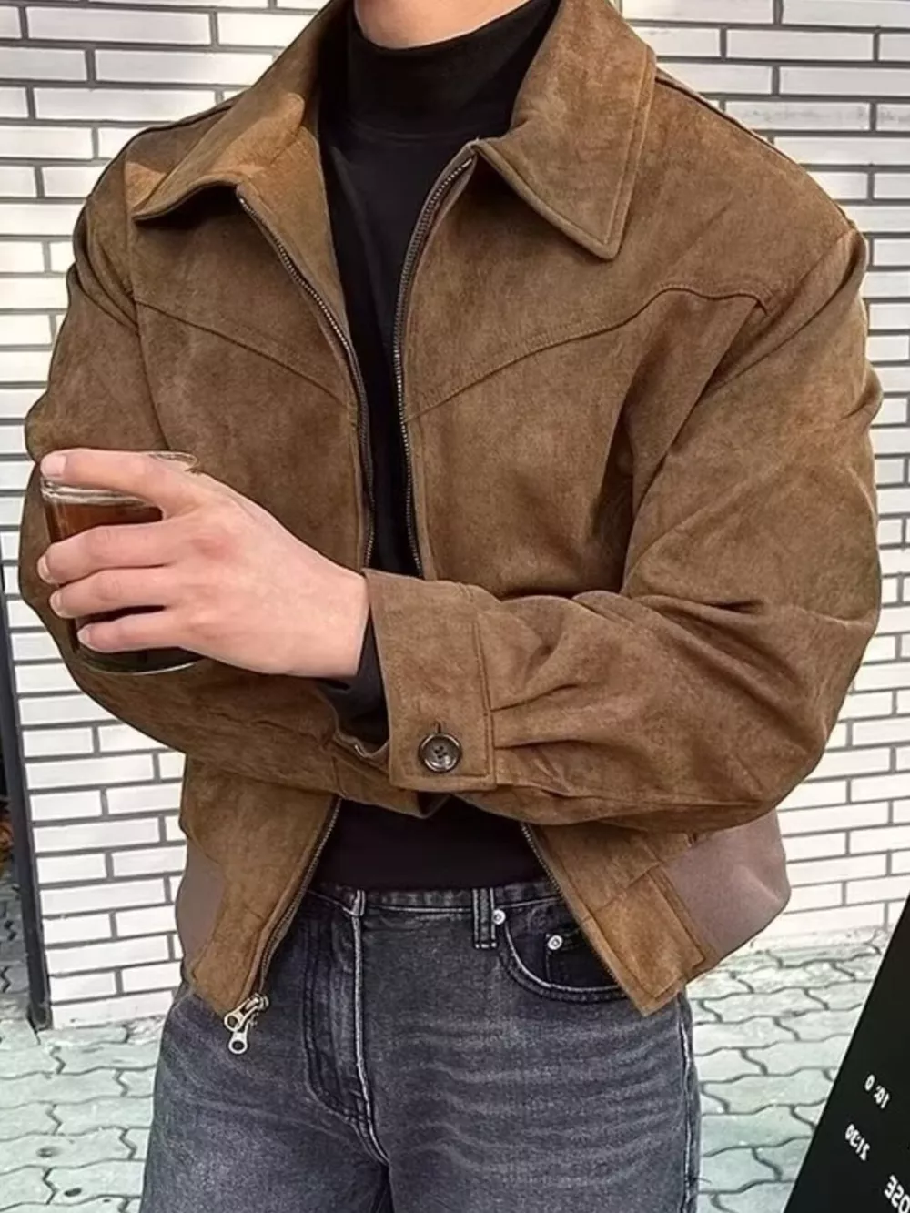 Men's Plus Size Zip Up Casual Jacket, image 3