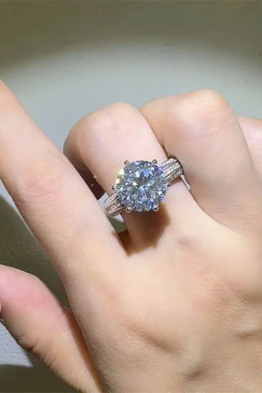 5 Carat Moissanite 925 Sterling Silver Ring, image 2
