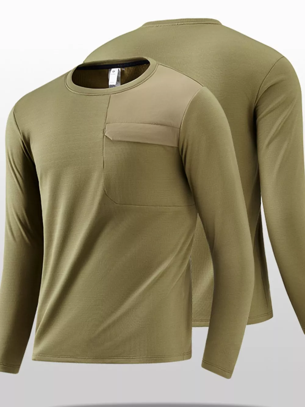Men's Plus Size Casual Long Sleeve T-Shirt, image 4