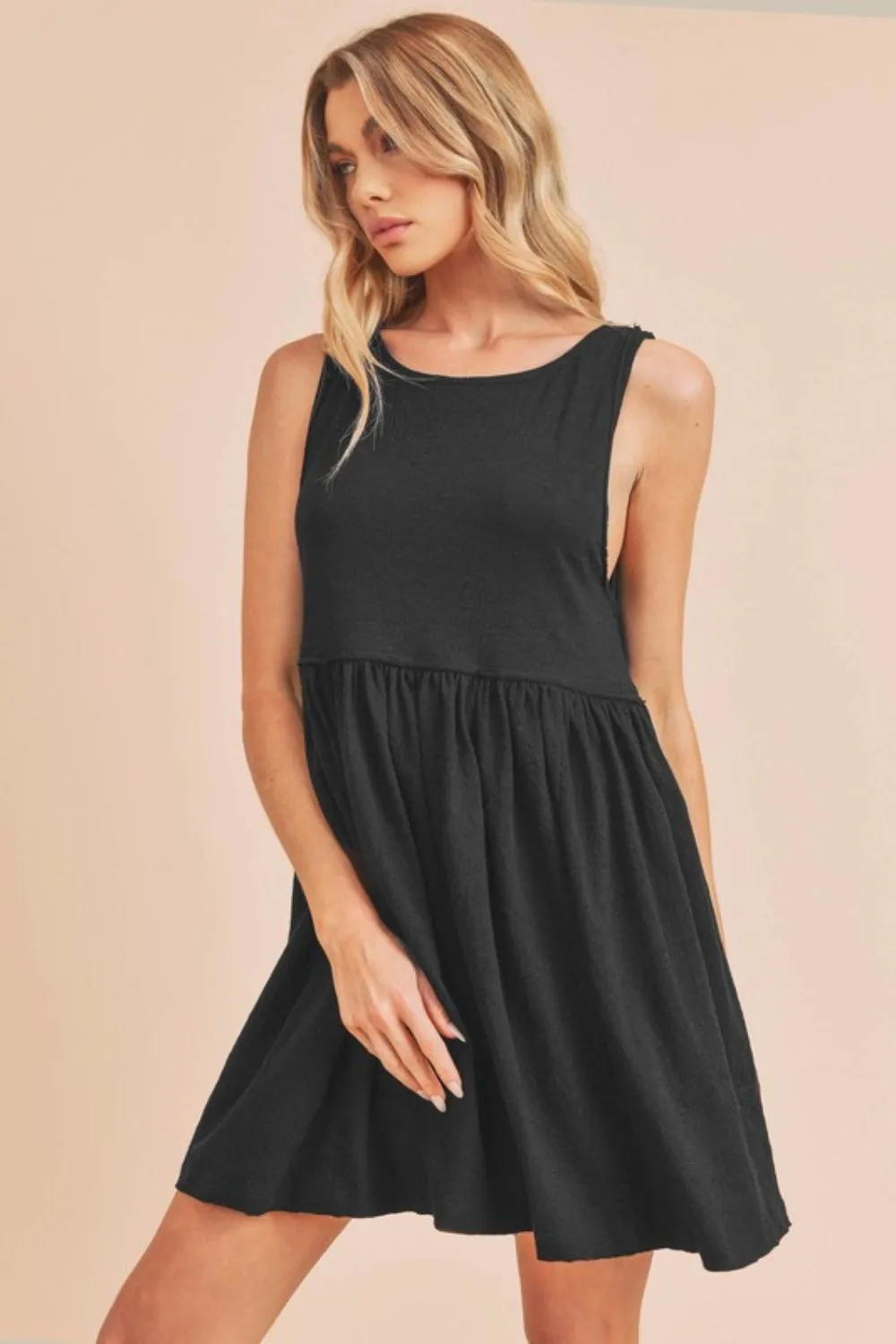 Round Neck Mini Tank Dress