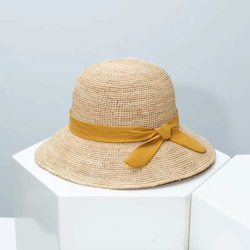 Straw Sun Hat with Ribbon, image 5