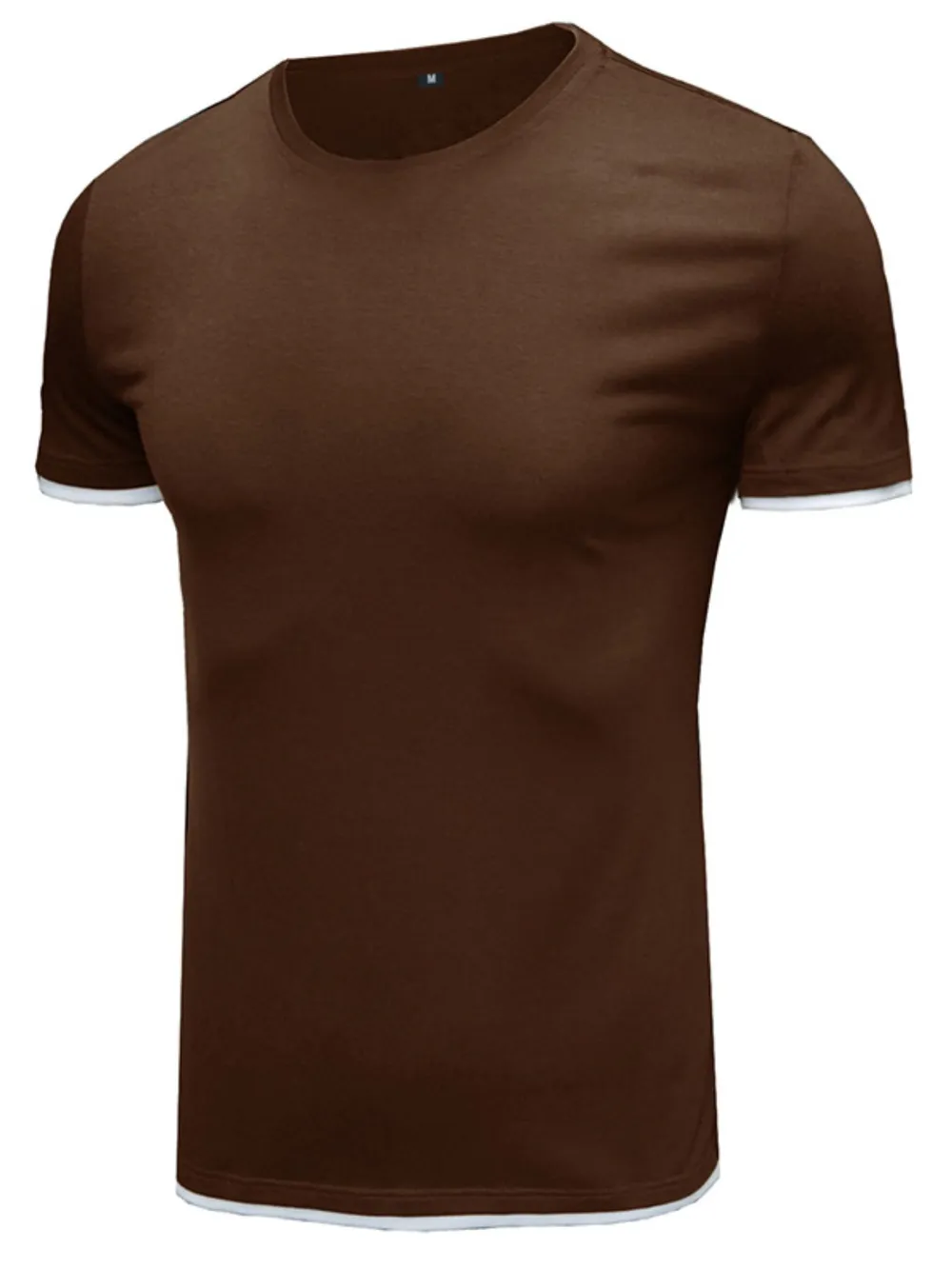 Men‘s Classic Contrast Trim Crew Neck T-Shirt, image 5