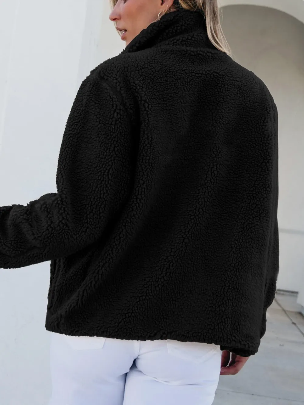 Zip Up Long Sleeve Plush Jacket, image 14