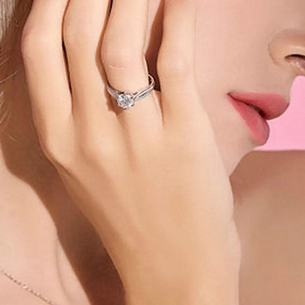 1 Carat Moissanite 925 Sterling Silver Ring, image 4