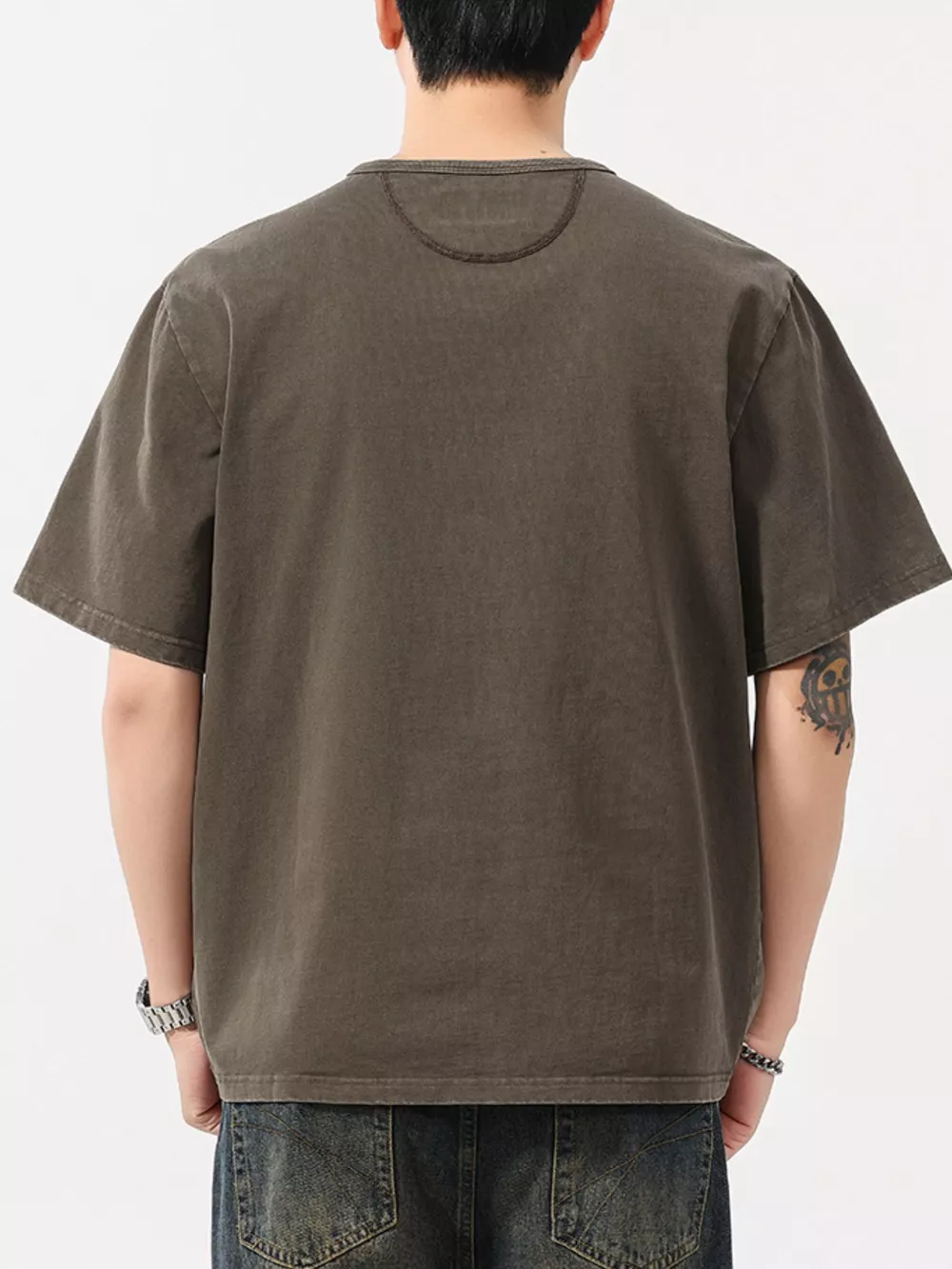 Men's Full Size Round Neck Short Sleeve T-Shirt Plus Size, image 10