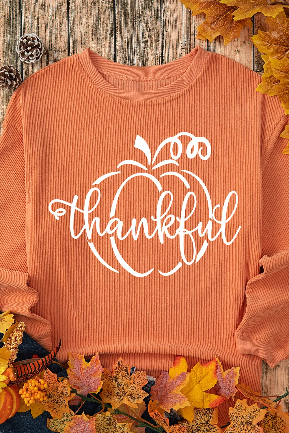 Graphic Round Neck Long Sleeve Sweatshirt, image 4