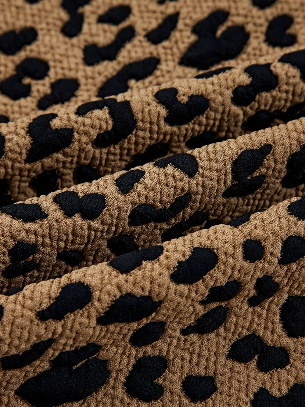 Leopard Print Quarter Zip Sweatshirt, image 3