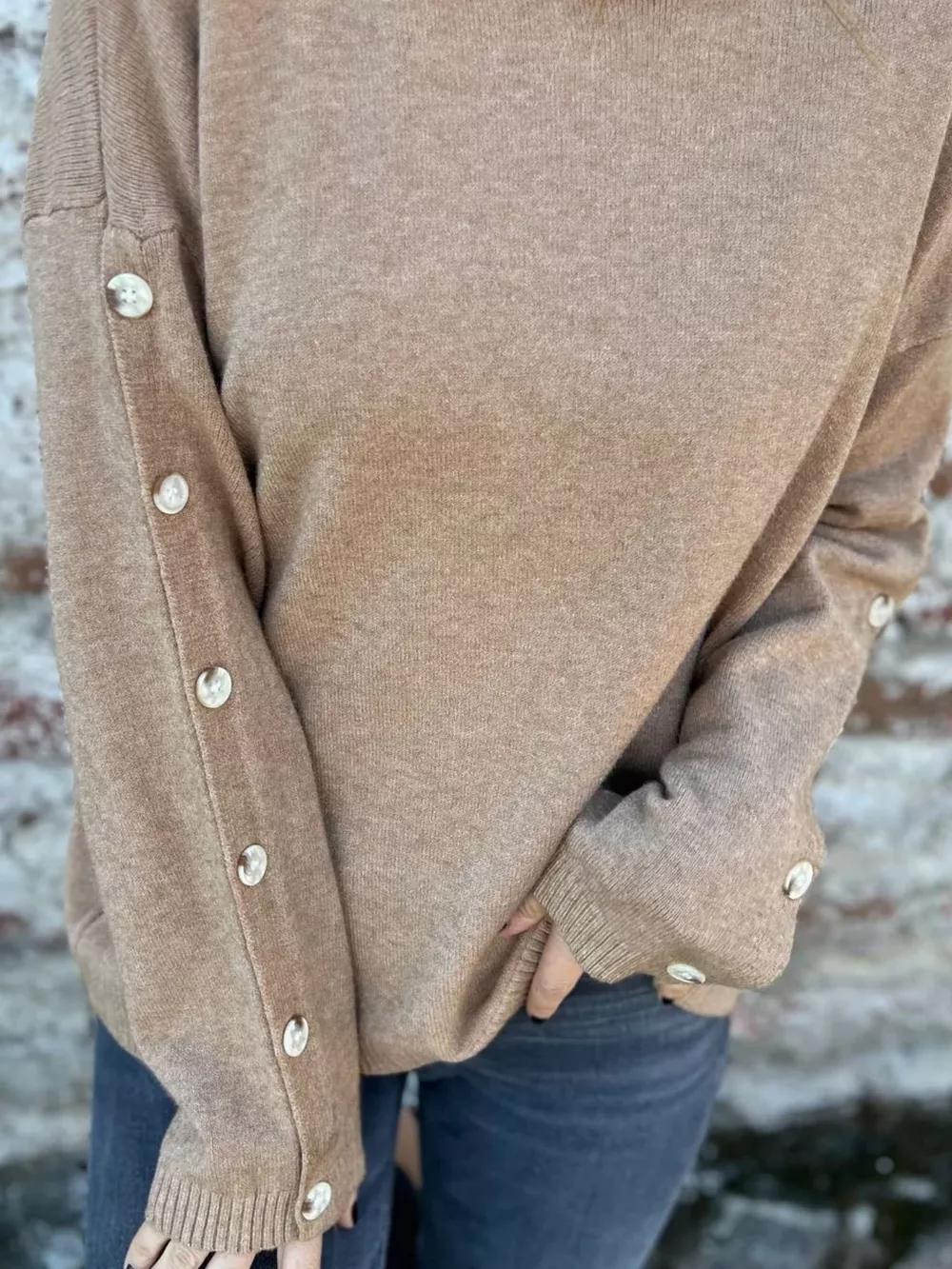 Full Size Turtleneck Long Sleeve Sweater Plus Size, image 21