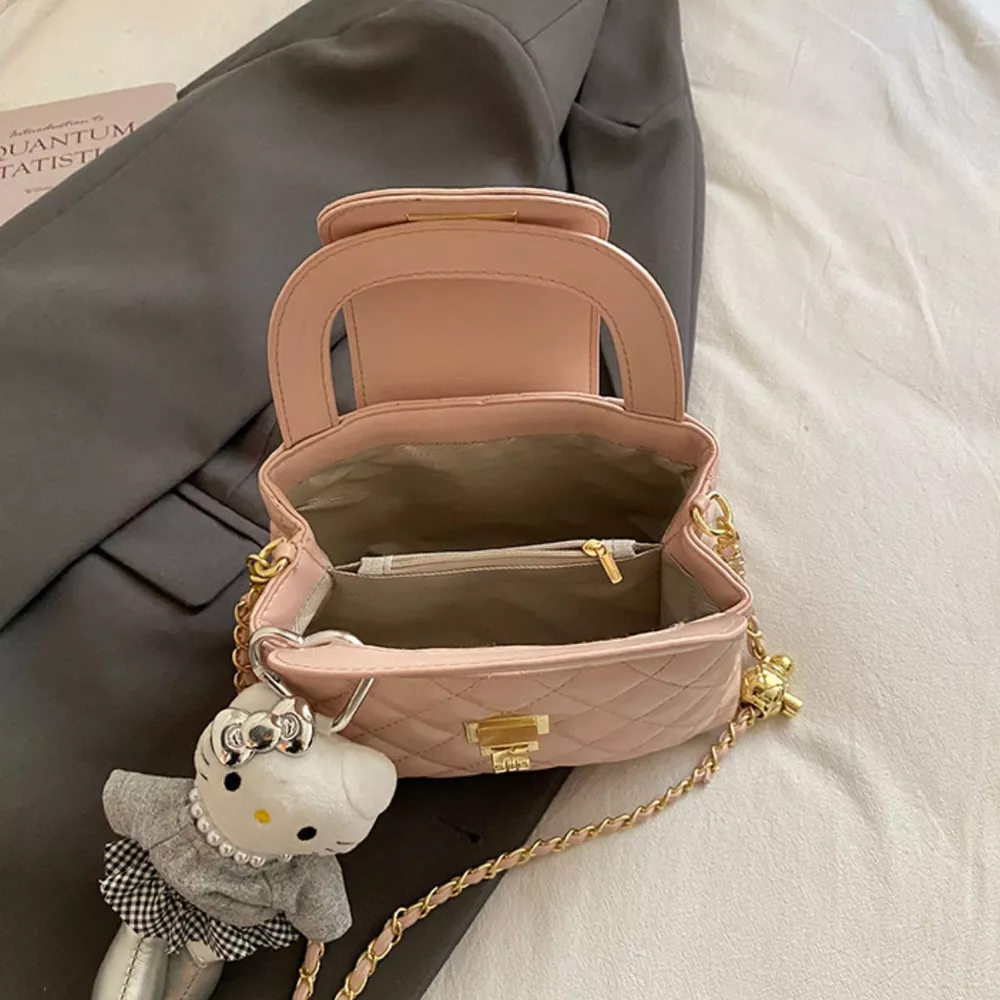 Quilted Chain Strap Crossbody Bag, image 7