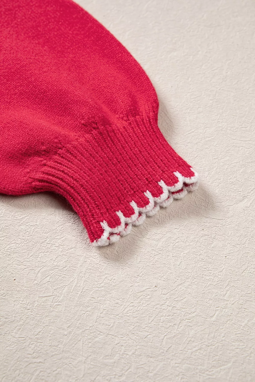 Stitched Detail Christmas Tree Holiday Casual Sweater, image 7