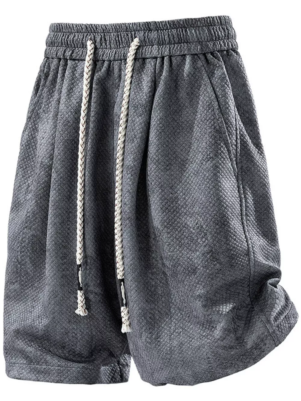 Men's Plus Size Snake Print Drawstring Shorts, image 7