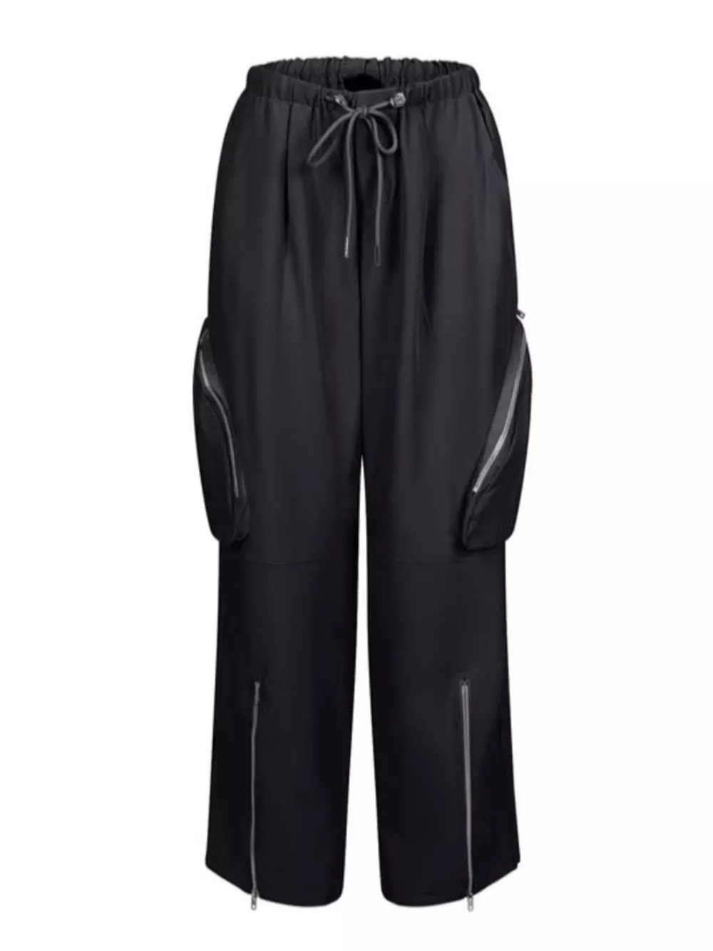 Drawstring Cargo Pants with Zipper Accents, image 7