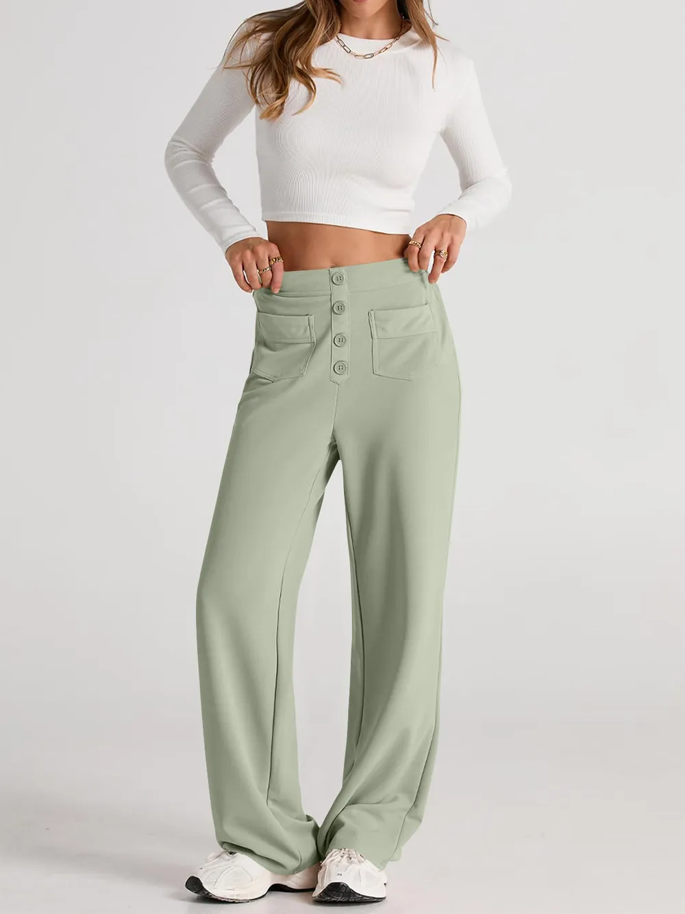 High Waist Wide Leg Pants, image 5
