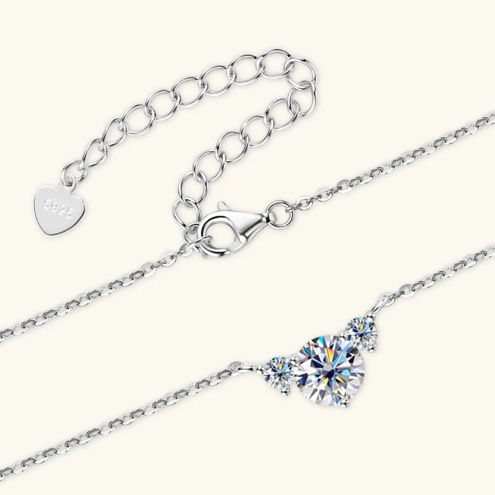 1.2 Carat Moissanite 925 Sterling Silver Necklace, image 7