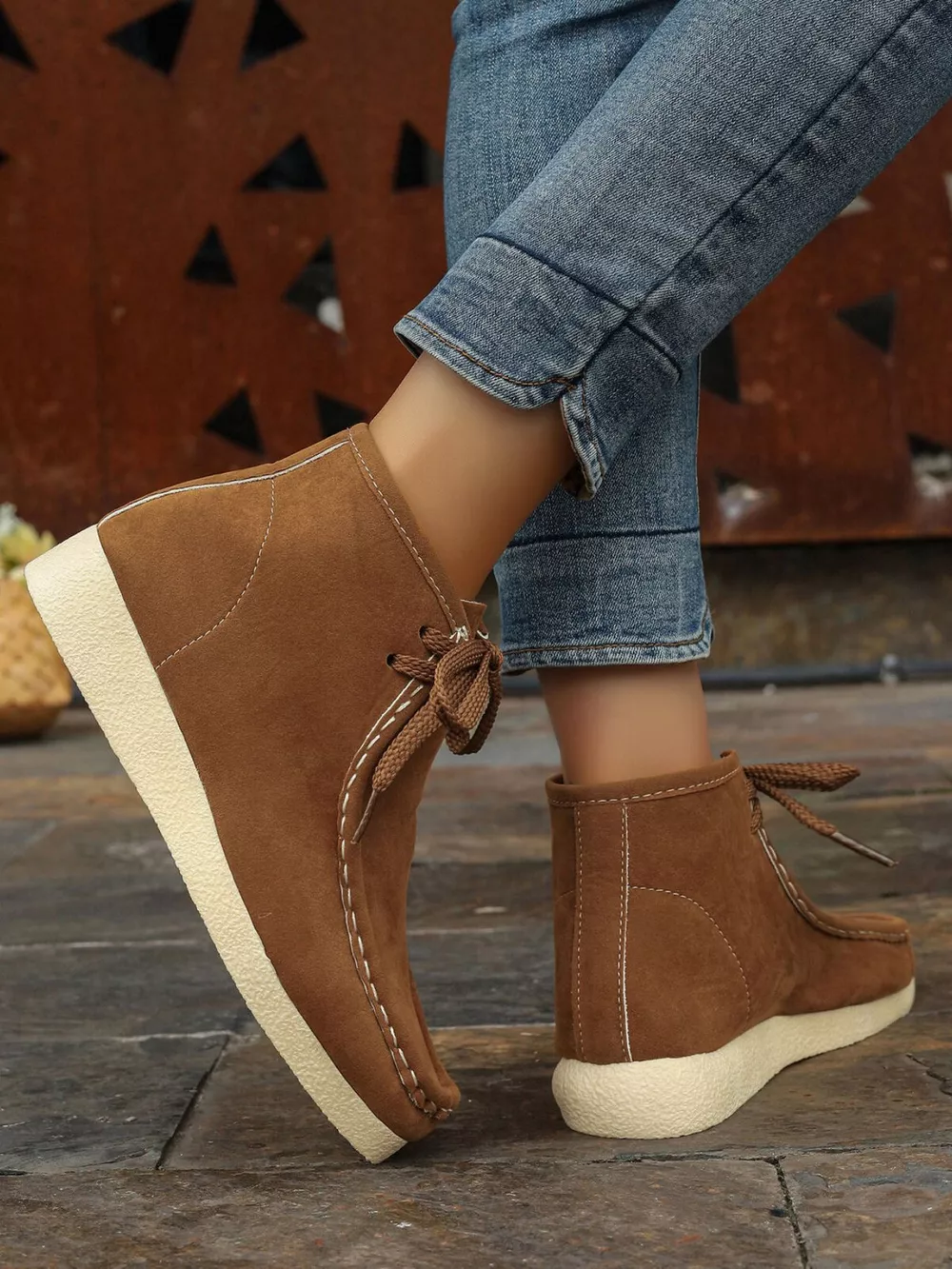 Lace Up Wedge Ankle Boots, image 6