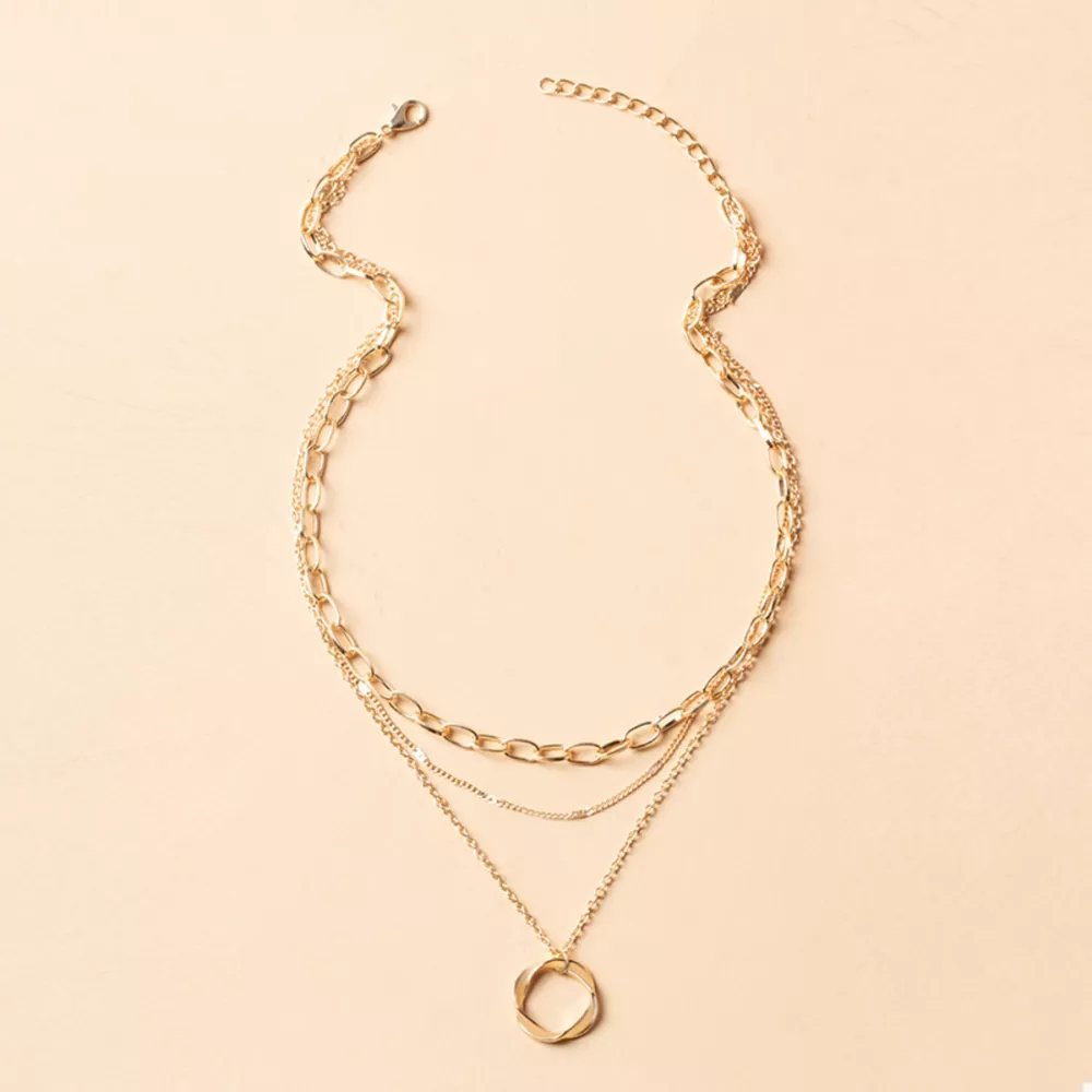 Three Layered Pendant Necklace, image 3