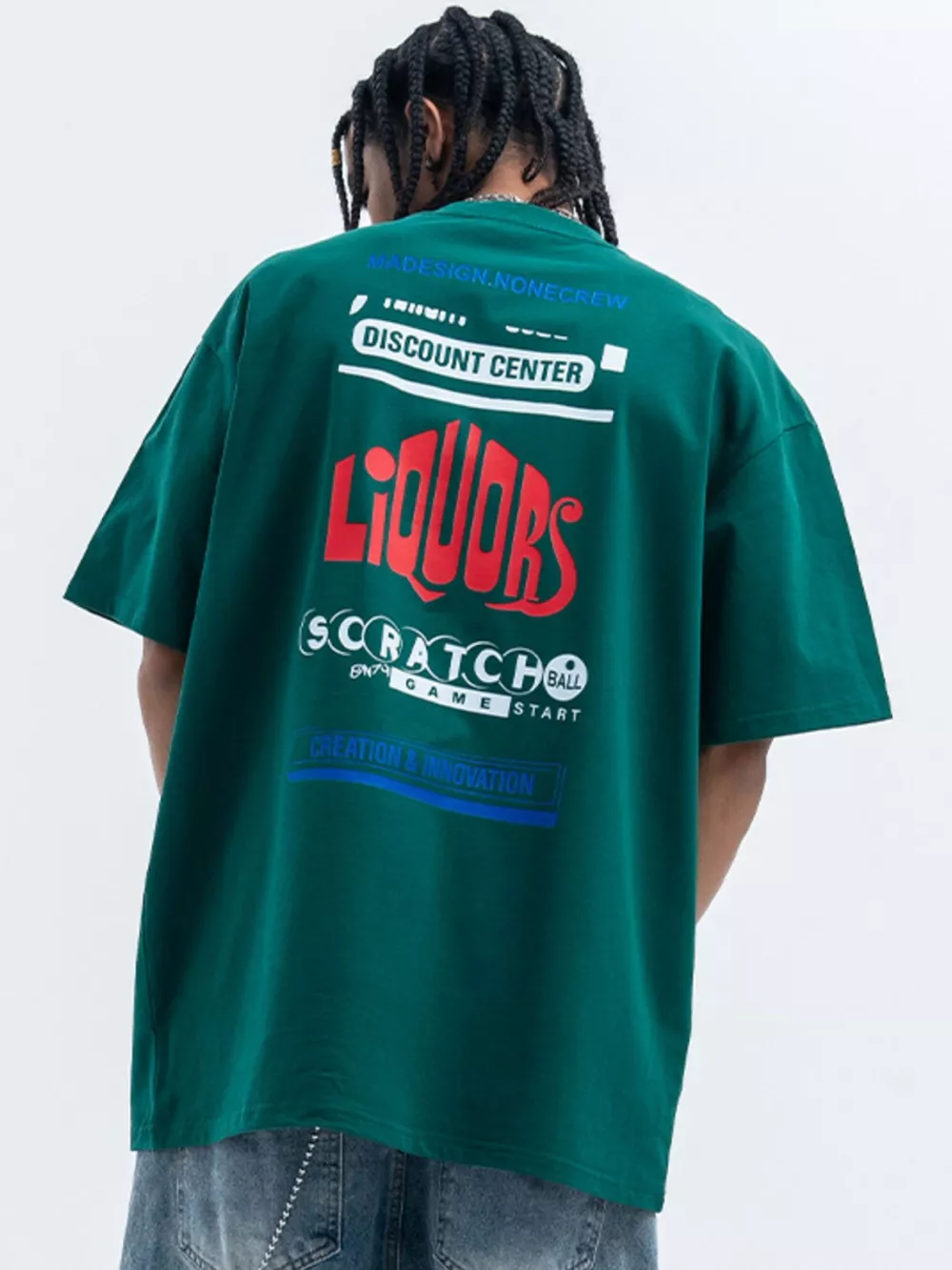 Men's Letter Round Neck Short Sleeve T-Shirt, image 5