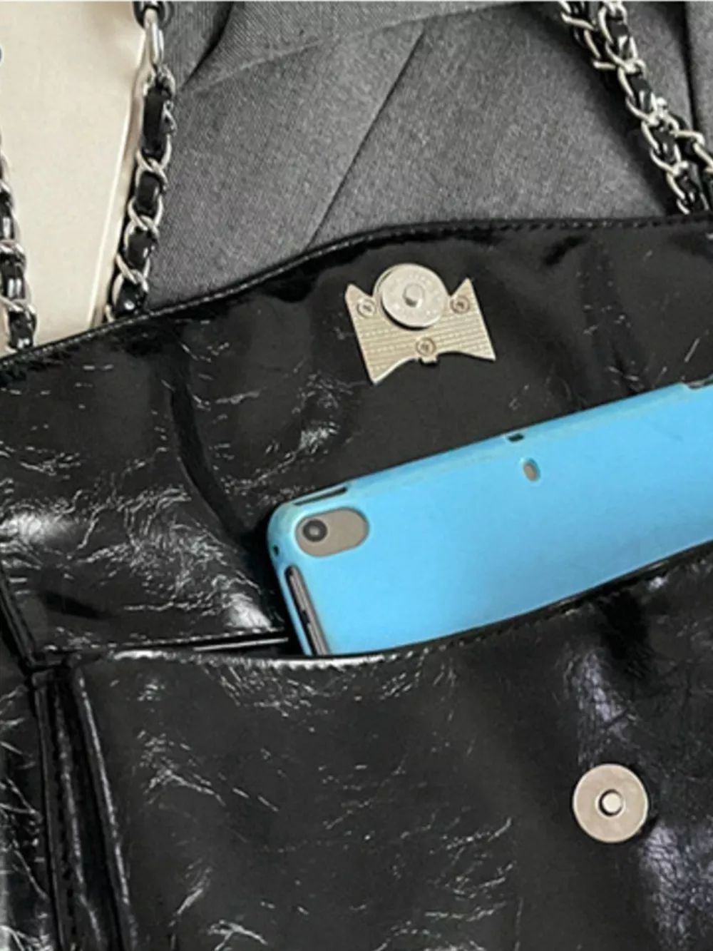 Bow PU Leather Shoulder Bag, image 5